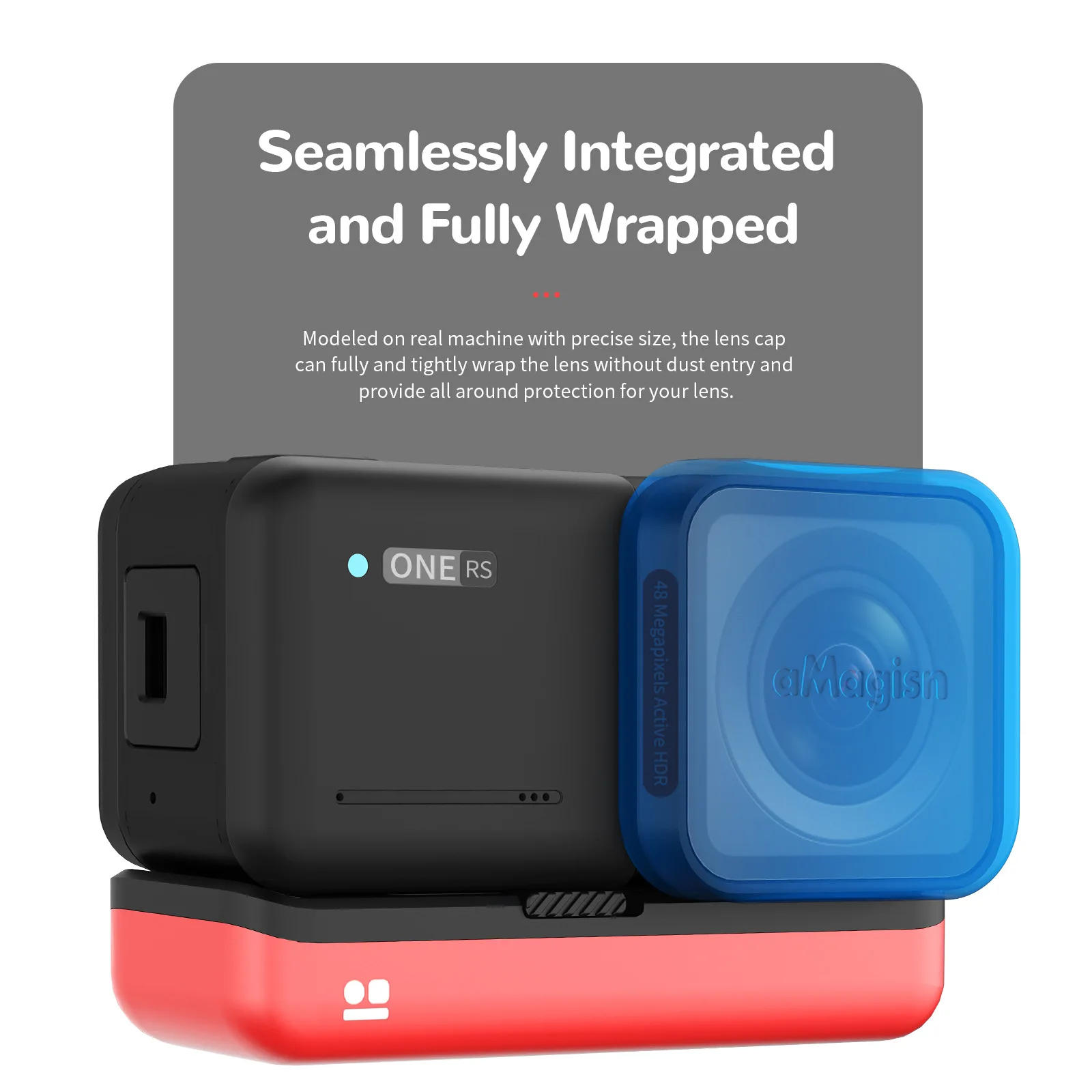 Description Picture 6 of itemaMagisn For Insta360 ONE RS Accessories Lens Cover Metal Frame Case cage Tempered Protective film storage box 1Inch 360 Body Bag