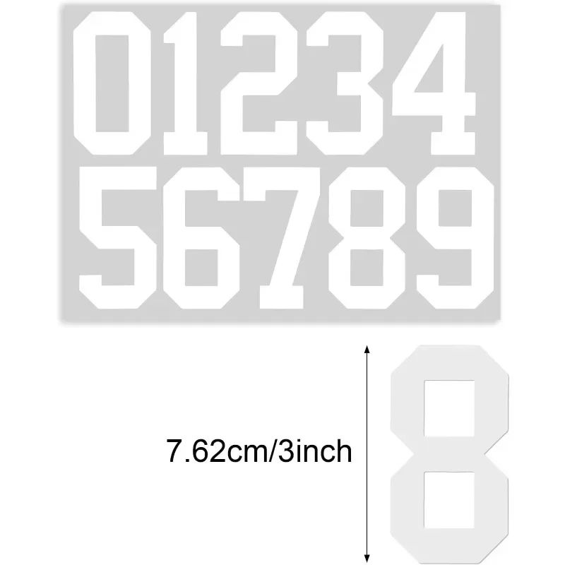 Description Picture 3 of itemNumber 0123456789 Mailbox Numbers Stickers Car Trash Bin Waterproof Vinyl Decals DIY Number Address Garbage Container Stickers