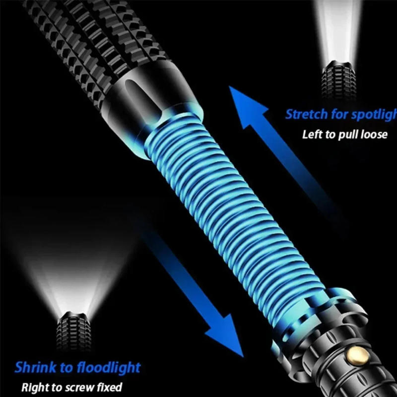 Description Picture 5 of itemPowerful Outdoor Camping Hunting LED Flashlight Telescopic Zoom Rechargeable Aluminum Alloy Waterproof Torch for Self Defense