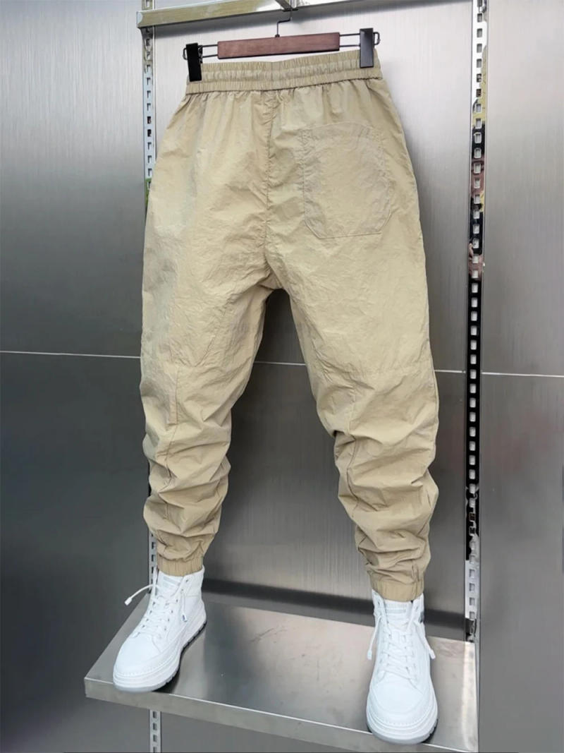 Description Picture 4 of itemSolid color casual harem cargo pant breathable loose jogging sweatpants casual trousers luxury brand men's clothing