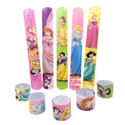 10PCS Disney Princess Party Favor Slap Bracelet Girl Happy Birthday Gift Frozen Party Souvenir Cute Giveaway