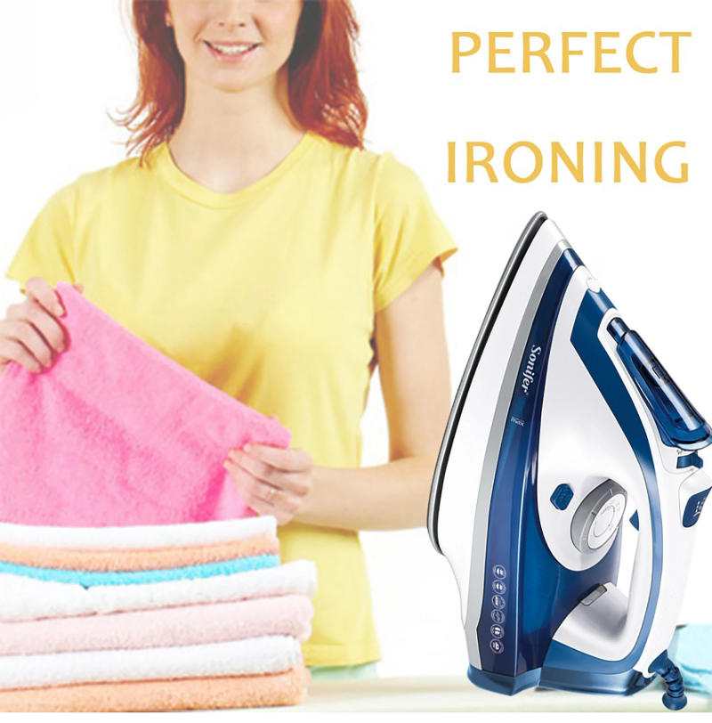 Description Picture 5 of itemSteam Iron For Clothes 2200W Household Fabric Ceramic Soleplate Electric Iron Ironing 400ml Fast-heat For Clothes Sonifer