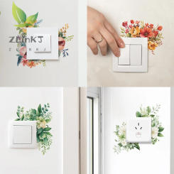 Modern Style Romantic Flower Cute Room Decor Switch Stickers For Bedroom Decoraction Room Decorations For Girls Home Funny Decor