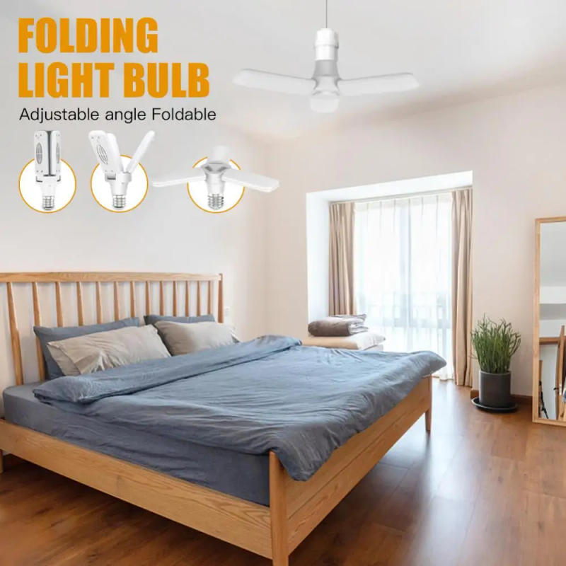 Description Picture 6 of itemFoldable LED Garage Light E27 85-265V Home Ceiling Lamps 3/4 Blade Angle Adjustable Lights Lamp Cold/Warm White 3000-6500K