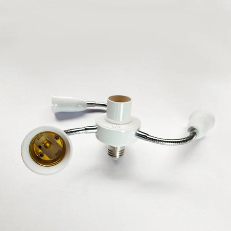 Description Picture 5 of itemAdjustable White E27 Base Light Socket Splitter LED Bulbs Holder Converter with Extension Hose Lamp Holder