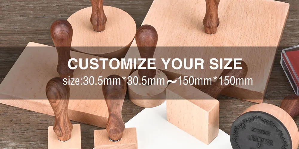 Description Picture 3 of itemPersonalised Large Size Stamp Wooden Rubber Stamp  Custom Packaging Stamps Wedding Invitation Seals Gift DIY Scrapbooking