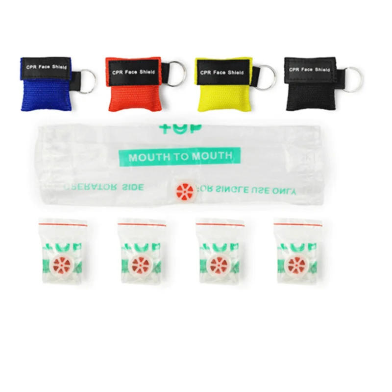 Description Picture 4 of itemKeychain First Aid Emergency Face Shield CPR Mask Professional Outdoor Rescue Health Care Tools Jetting Resuscitator Mask