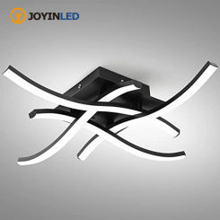 Ceiling Lamp Modern Living Room Lamp 6000K Cold White for Dining Room Bedroom Balcony LED Ceiling Light 12W 24W Curved Design