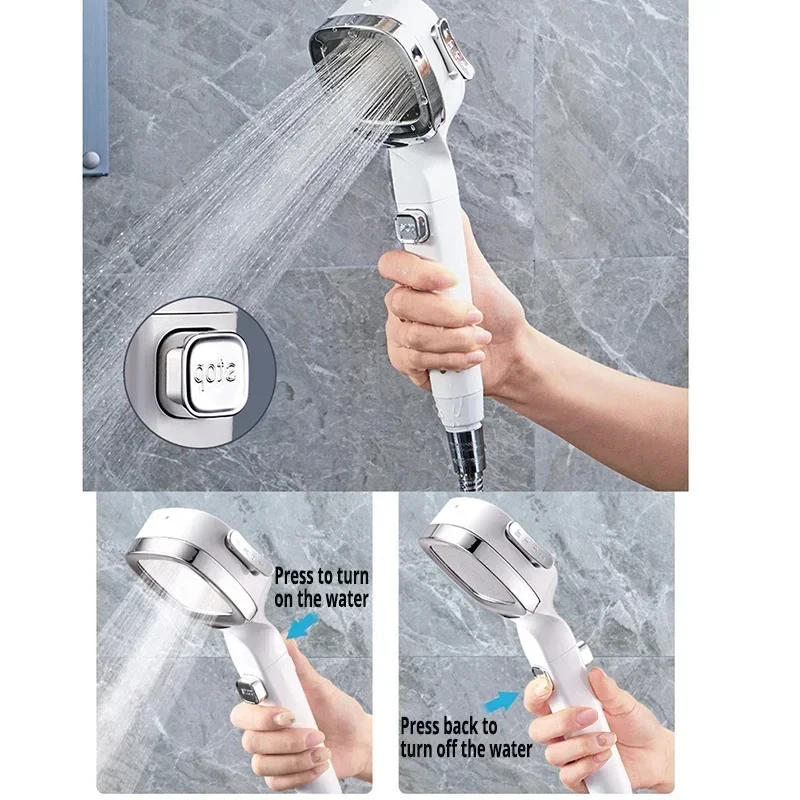 Description Picture 4 of itemXiaomi High Pressure Shower Head Water Saving 3-Modes Shower Heads Adjustable Water Massage Sprayer Home Bathroom Accessories