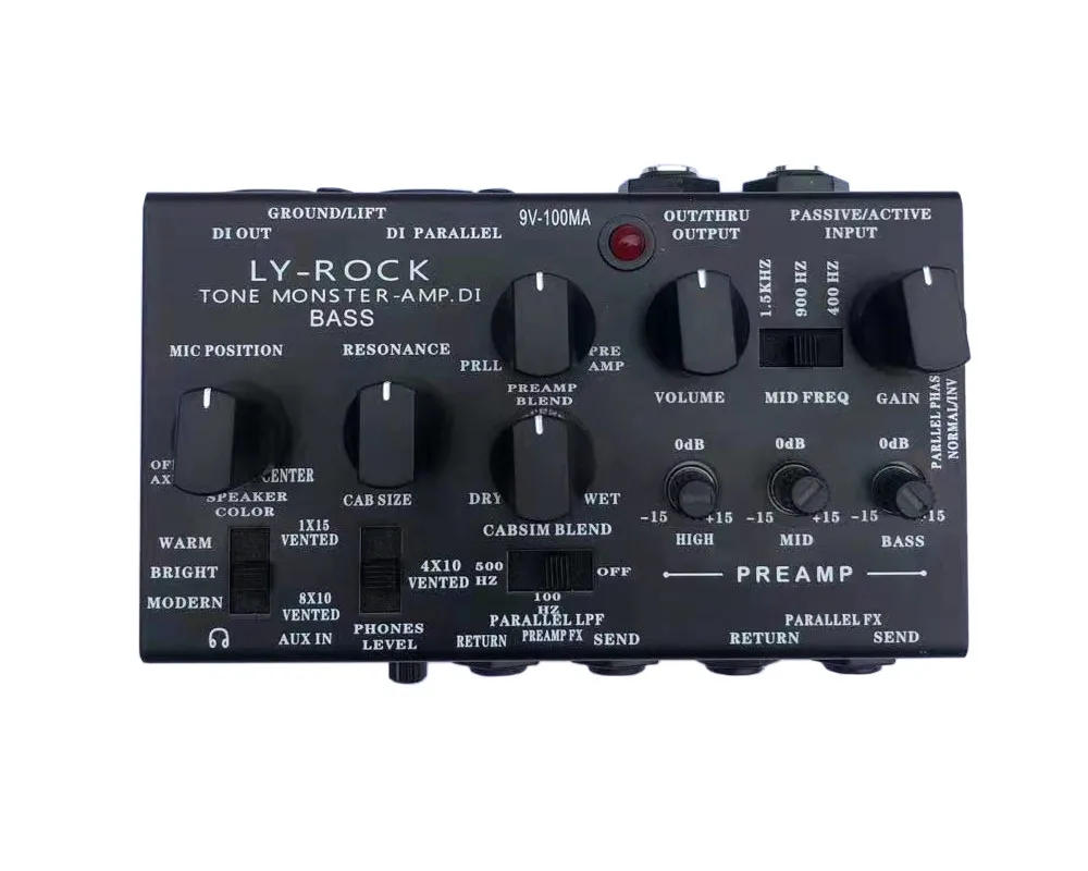 Description Picture 2 of itemLY-ROCK Bass Guitar Pedal Simulation DI Microphone Preamplifier 3 Stage Equalization Recording Sound Improve Tone Dynamics