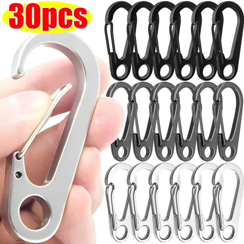 Description Picture 3 of item10/30pcs Lobster Clasp Buckle Keychian Mini Carabiner Outdoor Camping Hiking Buckles Alloy Spring Snap Hook Key Holder Tool Clip