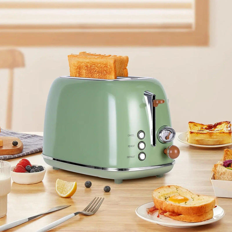 Description Picture 2 of itemHousehold 2 Slice Toaster 6 Adjustable Levels Warming Defrosting Count Display sandwich toaster bread maker