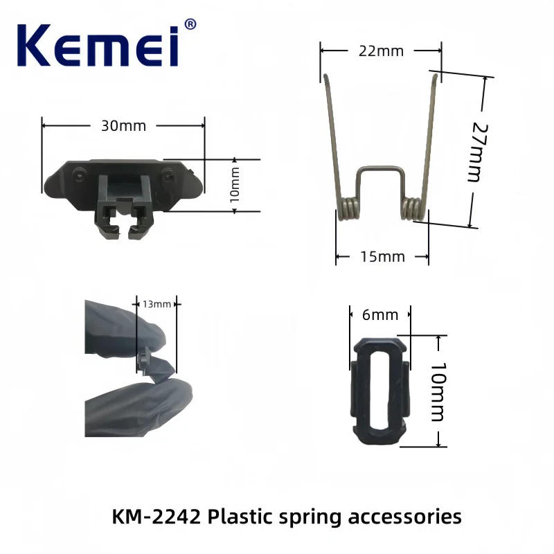 Description Picture 4 of itemKemei KM-2242 Professional Hair Clipper Accessories, Replacement Parts, Spring Plastic Components, Genuine Parts,plastic parts