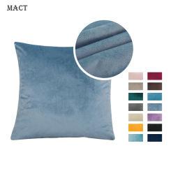 MACT Velvet Throw Pillow Cover Soft Solid Decorative Square Cushion Case for Sofa Bedroom Car Home 55x55/60x60cm Cozy Pillowcase
