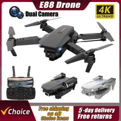 RC Drone New E88Pro 4K Professinal With 1080P Wide Angle Dual HD Camera Foldable RC Helicopter WIFI FPV Height Hold Apron Sell