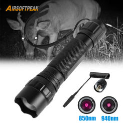 850/940nm Infrared Flashlight Zoomable IR Illuminator for Night Vision Devices Hunting Torch Tactical Weapon Gun Lights