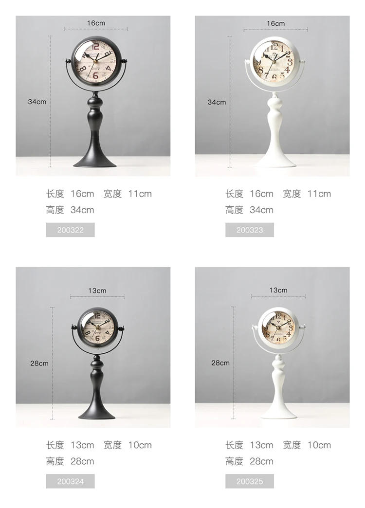 Description Picture 6 of itemLight luxury wrought iron silent clock ornament, living room entrance decoration clock
