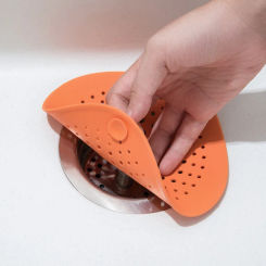 TPR Shower Drain Cover Non Slip Round Sink Floor Drain Anti-blocking Bottom Sucker Sink Strainer for Bathroom Kitchen