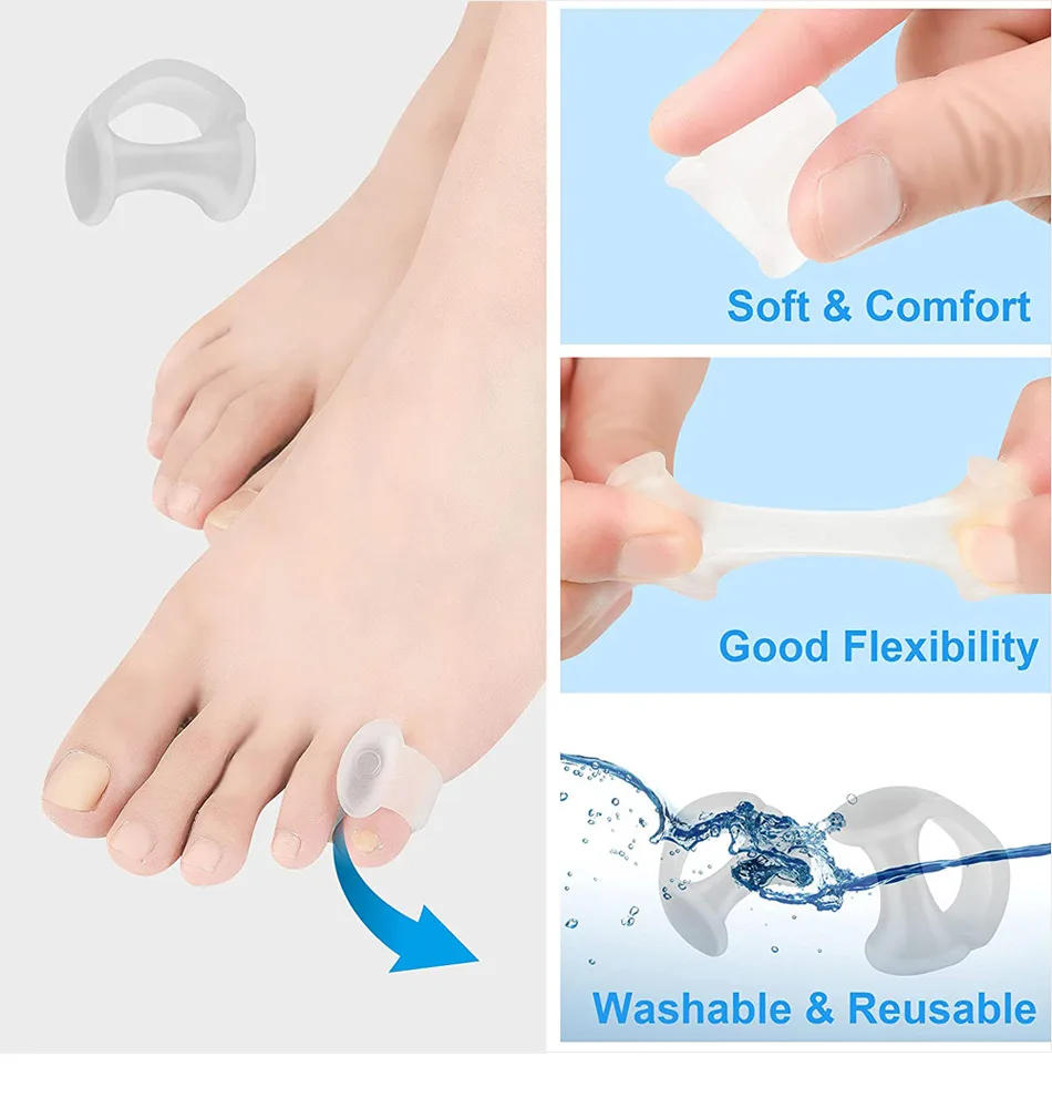 Description Picture 5 of itemToe Separators Finger Feet Protector 2pcs Gel Toe Separator Pinky Toe Spacers Little Toe Cushions for Preventing Rubbing Tool