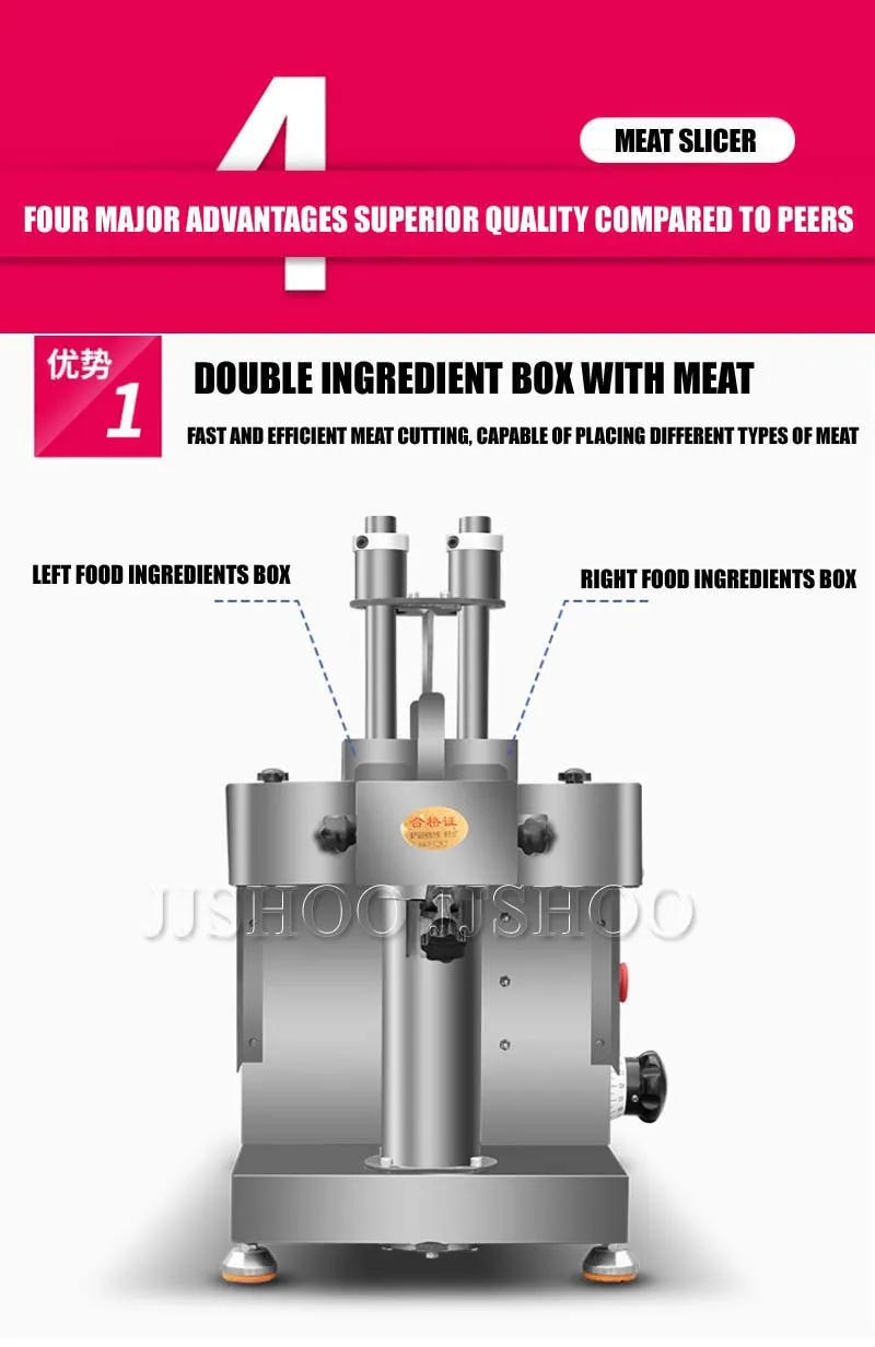 Description Picture 5 of itemCommercial Fresh Meat Slicer Cutter Machine Thickness 0.5-15MM Adjustable Automatic Electric Mutton Rolls Meat Slicer Machine