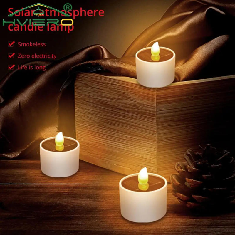 Description Picture 3 of itemSolar Simulated Candle Lamps Flameless Rechargeable LED Light Bedroom Landscape Atmosphere Living Home Bar Decoration Lighting