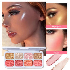 8Colors High-gloss Diamond Highlighter Blush Plate Lasting Contouring Contour Delicate Fine Powder Face Makeup Palette Cosmetics