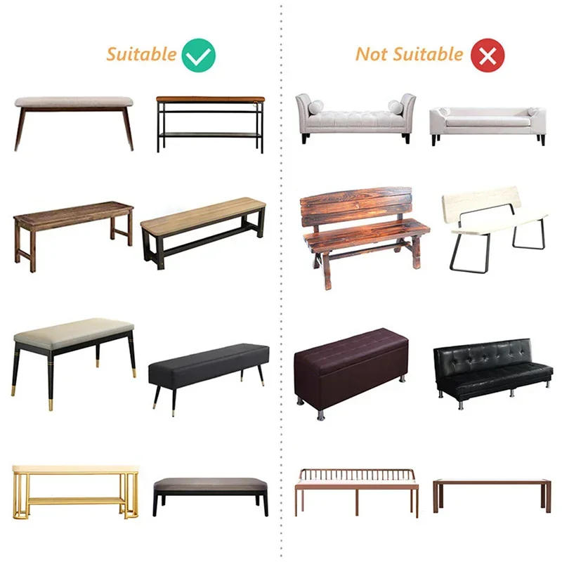 Description Picture 3 of item1PC Leaves Jacquard Bench Cover Stretch Piano Stool Cover Long Bench Seat Case Furniture Protector for Bedroom Home Hotel Decor
