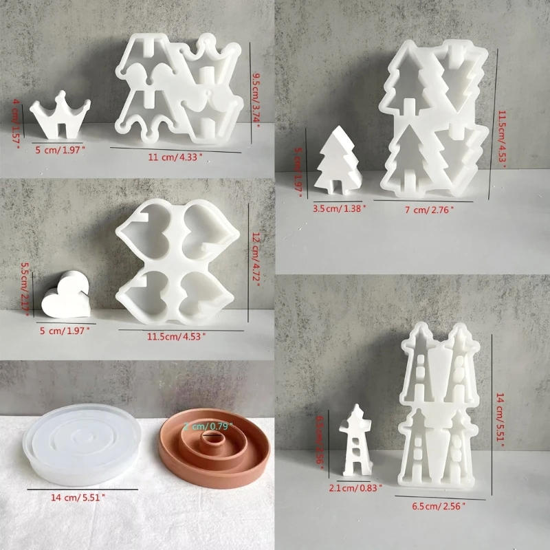 Description Picture 3 of itemHouse Resin Molds Silicone Mould Star House Castings Mould Baking Molds Handmade Molds DIY Soap Molds