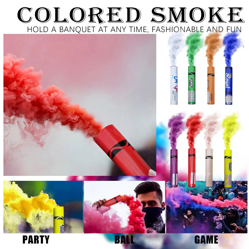 Description Picture 2 of itemColorful Effect Smoke Tube Bottle Studio Car Photography Toy Wedding Halloween Spray-Supplies Bomb Smoke-Stick-Props Party Spray
