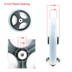 8 Inch Wheelchair Casters Small Cart Rollers Chair Wheelchair Accessories Front Wheel Casters Replacement for Wheelchair