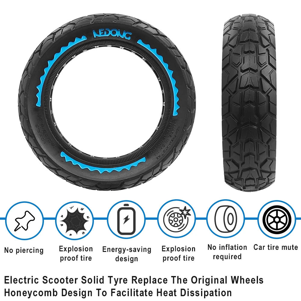 Description Picture 3 of item60/70-6.5 Solid Tire 10x2.5 Tubeless Tyre for Segway Ninebot Max G30P G30LP Gotrax G5 G6 Hiboy Titan Pro MAX3 Electric Scooter