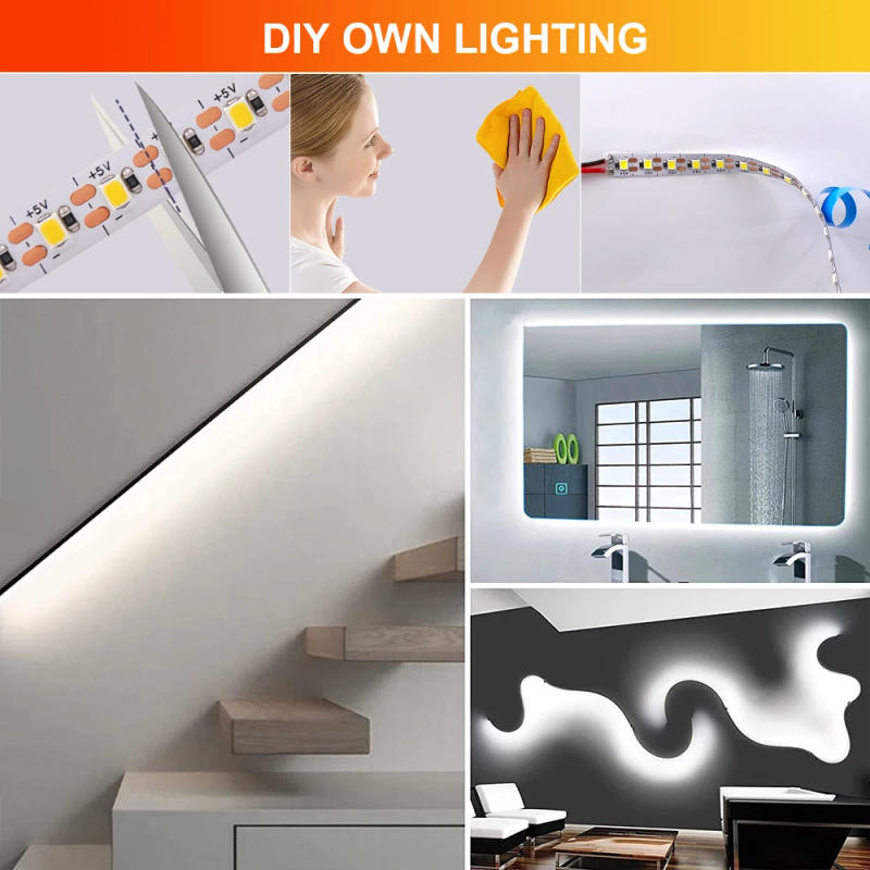 Description Picture 5 of item5V LED Strip SMD2835 3MM 5MM 8MM 120LEDs/m Flexible Tape Light Bar Strips 50CM 1M 2M 3M 4M 5M Under Cabinet Lighting Backlight