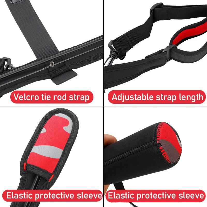 Description Picture 3 of itemTab Fishing Rod Protective Sleeve Spinning Casting Rods Holder Adjustable Length Rope Strap Tackle Pole Storage Fishing Tackle