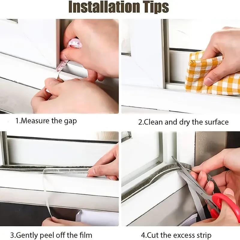 Description Picture 5 of item32.8Ft Weather Stripping Door Window Seal Strip, Selfadhesive Strong Adhesion, Soundproofing, Draft Blocker, Dustproof