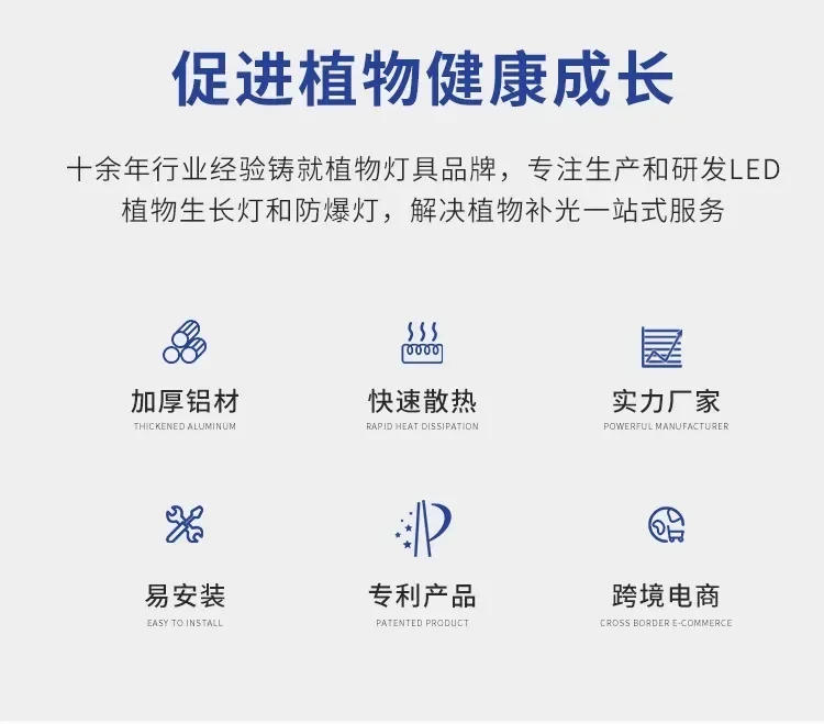 Description Picture 4 of itemFull Spectrum Growing Led Lights for Greenhouse Plants Veg Flowers Fill Light Soilless Cultivation Lamps Cannabbis Growing Home