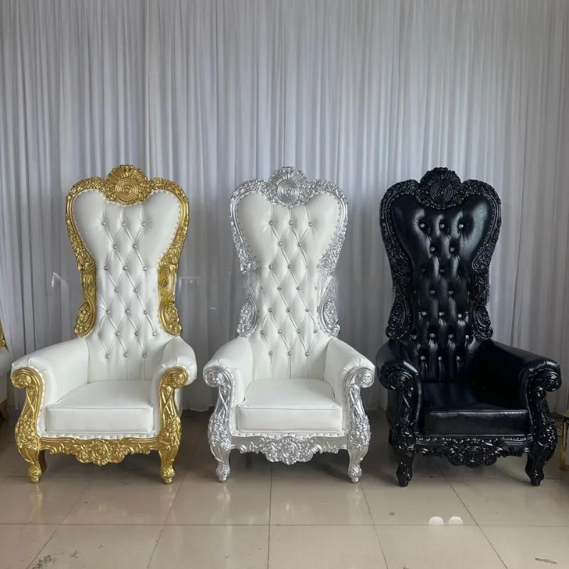 Description Picture 2 of itemFactory direct sales European neoclassical high back chair king chair KTV hotel aisle decorative chair wedding bride and groom