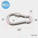 1Pcs 304 / 316 Stainless Steel Carabiner Carbine Snap Hook with nut-lock Spring Buckle Key Ring M4 M5 M6 M7 M8 M9 M10 M11 M12