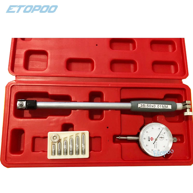 Description Picture 4 of item18-35mm 35-50mm 50-160mm/0.01mm Dial Bore Gauge Center Ring Dial Indicator Micrometer Gauges Measuring Tools