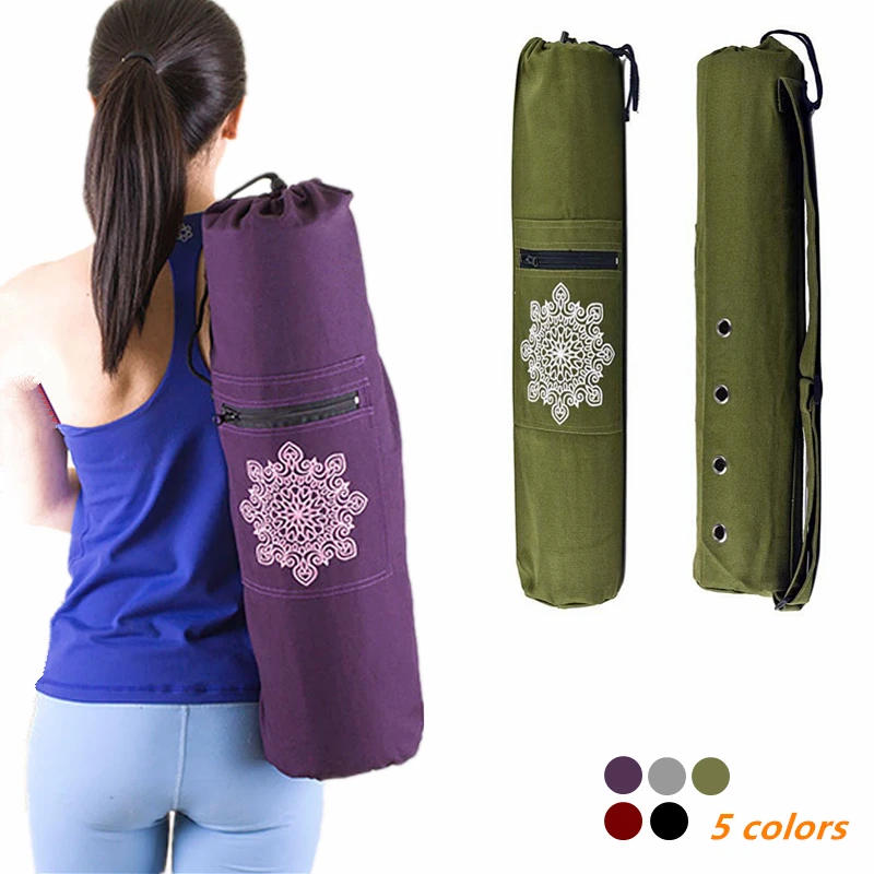 Description Picture 3 of itemYoga Mat Cover Wear resistant Canvas Yoga Backpack Breathable Sports Fitness Canvas Bag Yoga Accessories
