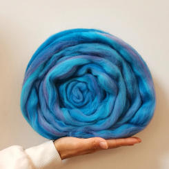 Wool Blended Wool Roving 50g Merino Mixed Hand Dyed Wool Top Art Needle and Wet Felting Supplies Needle Felting Diy Wool (NO.21)