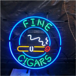 Cigar Neon Signs Beer Bar Cigarette Real Glass Beer Bar Tobacco Room Wall Window Decoration Beer Bar Pub Cafe ADVERTISE Light
