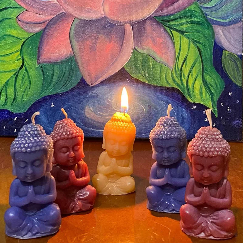 Description Picture 3 of itemBuddha Design Candle Silicone Mold DIY Aromatherapy Wax Craft Molds Soap Resin Moulds Chocolate Gumpaste Fondant Cake Decoration