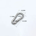 1Pcs 304 316 Stainless Steel Carabiner Carbine Snap Hook Spring Buckle Key Ring M4 M5 M6 M7 M8 M9 M10 M11 M12 M14