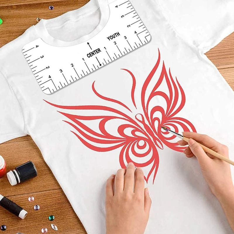 Description Picture 6 of item4pcs/set T-Shirt Alignment Ruler T Shirt Alignment Tool for Chart Drawing Template Clothing Pattern Design DIY Sewing Tools