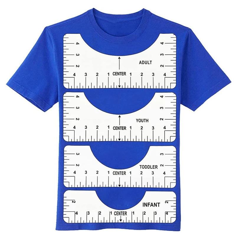 Description Picture 2 of item4pcs/set T-Shirt Alignment Ruler T Shirt Alignment Tool for Chart Drawing Template Clothing Pattern Design DIY Sewing Tools