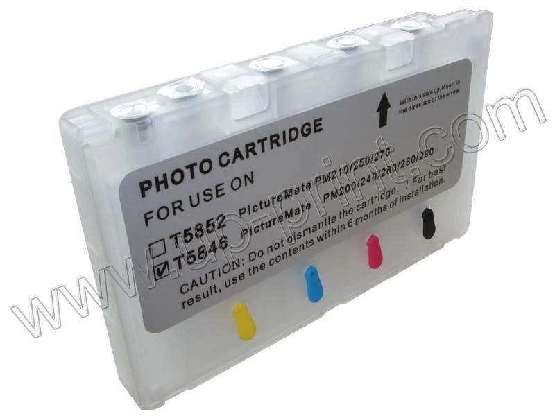 Description Picture 3 of itemCISSPLAZA t5846 Refillable ink cartridge compatible for Epson PictureMate 200 pm240 pm260 pm280 pm290 with one time chip