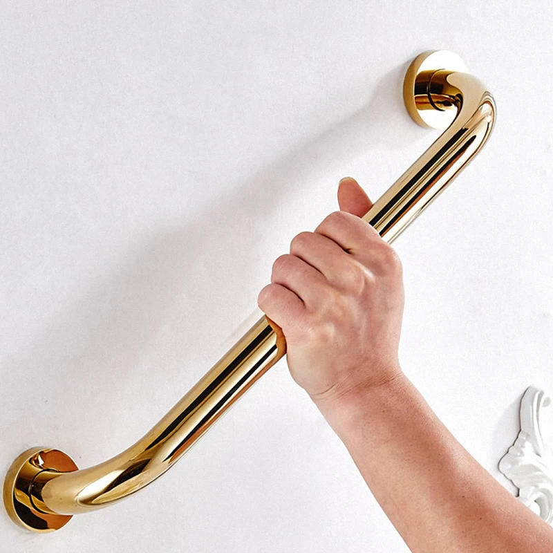 Description Picture 3 of itemIMPEU Home Care Grab Bar, 40cm, Polished Gold, Solid Brass, Good for Bathroom Bathtub Handrail, Shower Safety Support