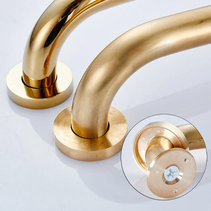 Description Picture 5 of itemIMPEU Home Care Grab Bar, 40cm, Polished Gold, Solid Brass, Good for Bathroom Bathtub Handrail, Shower Safety Support