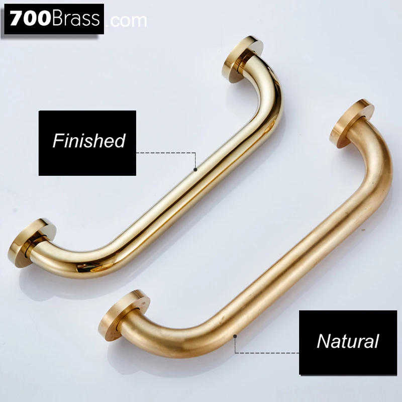 Description Picture 6 of itemIMPEU Home Care Grab Bar, 40cm, Polished Gold, Solid Brass, Good for Bathroom Bathtub Handrail, Shower Safety Support