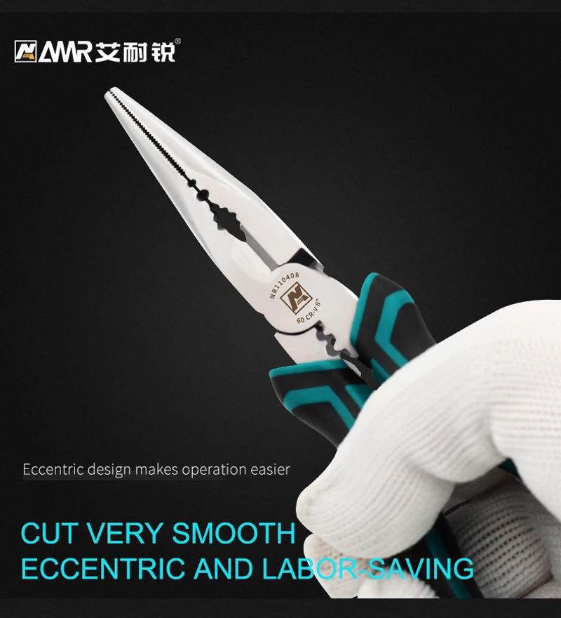 Description Picture 5 of itemMulti-function Pliers Cr-V Steel 6/8 Inches Needle Nose Long Nose Eccentric Wire Cutters Fishing Pliers for Electrician